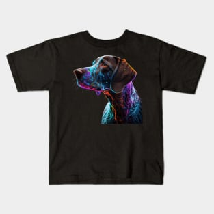 Neon German Shorthair Pointer Kids T-Shirt